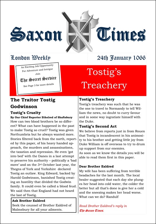 Saxon Times January 24 1066